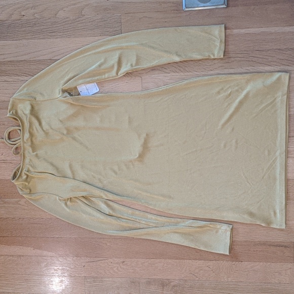 Free People Call Me Later Mini Dress sz LRG in Ceylon Yellow - Picture 8 of 10